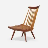 Lounge chair by George Nakashima, American black walnut, sold May 2024