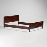 Emil Milan, Queen-sized bedframe, c. 1963, rosewood