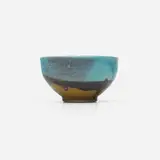 Tea bowl by Toshiko Takaezu, c. 1985, glazed stoneware, sold May 2024