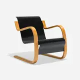 Alvar Aalto, Early cantilever chair, model 31/42, painted birch plywood, laminated beech