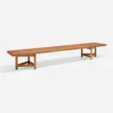 Carl-Gustav Hiort af Ornäs, Bench, c. 1955, teak, elm