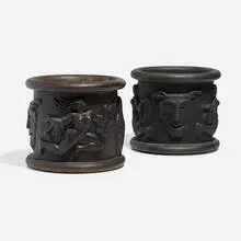 Anna Petrus, Urns, set of two, c. 1925, cast iron