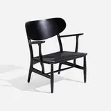 Hans J. Wegner, Lounge chair, model CH22, lacquered oak, paper cord