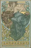 Alphonse Mucha, WOMAN AND BEAR, Documents Décoratifs pl. 47. 1902
