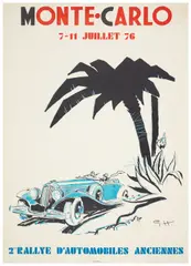 Géo Ham, MONTE-CARLO 7-11 Juillet '76. 2eme RALLYE D'AUTOMOBILES ANCIENNES