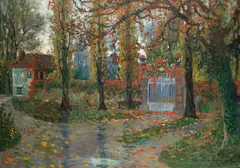 Eugène Henri Alexandre Chigot, La grid aux peuplieres, oil on canvas