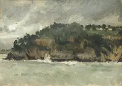 Derek Hill, Gli Scafari, Lerici, oil on paper