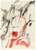 Markus Prachensky, Ohne Titel, 1964, Rote und schwarze Tusche in Pinsel und Feder auf Velin