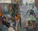Johannes Heisig, Das Reich der Zeichen, 1990, Mischtechnik auf Hartfaser