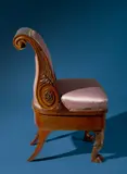 Wohl Friedrich Wilhelm Haensch, Sessel im etrurischen Stil, Um 1795, Mahagoni, massiv, geschnitzt; furniert auf Buchenholz; Kiefernholz; Textilbezug