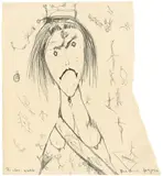 Gerhard Altenbourg, Ihr aber werdet Menschen fangen, 1949, Litho-Kreide auf Papier