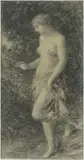 Baigneuse descendant à l'eau by Henri Fantin-Latour, Um 1870, Kreide und Bleistift mit Frottage auf Transparentpapier, sold Oct 2018