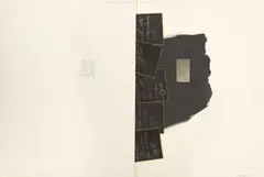 Carlo Alfano, Autoritratte anonimo nella stanza di soggiorno - autoritratte anonimo nella stanza da notte, 1976, Fotopapier, Bleistift, Aquarell u. Glas auf 2 Papierbögen