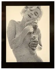 Bert Stern, Marilyn Monroe with Roses (from the Last Sitting), 1962, Screenprint on gold foil paper