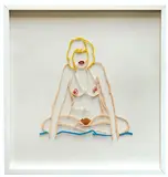 Tom Wesselmann, Steel Drawing Edition: Monica Sitting Cross-Legged, 1986-1990, Laser-cut steel with alkyd oil