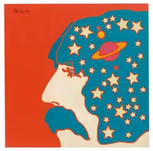 Peter Max, Self Portrait #1, 1969, Acrylic and screenprint on canvas