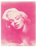 Russell Young, Marilyn Glamor (White and Suicide Pink), 2010, Acrylic, enamel, and diamond dust screenprint on linen