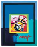 Peter Max, Liberty Head, Mixed-media on paper