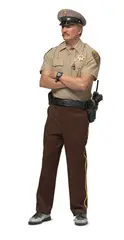 Duane Hanson, Policeman, 1992-1994, Bronze, polychromed in oil, and mixed-media with accessories