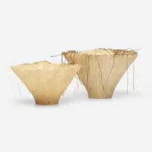 Kay Sekimachi, Bowls, set of two, c. 1985, Japanese paper, linen thread