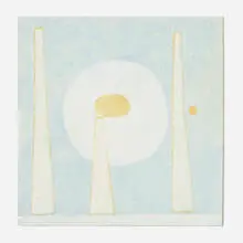 Leonardo Canella, Untitled (Abstract Landscape) (from the La Citta series), 2000, oil on jute