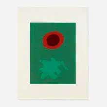 Chrome Green by Adolph Gottlieb, 1972, screenprint in colors, sold Feb 2024