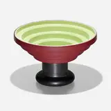 Alzata centerpiece by Ettore Sottsass, 1986, glazed earthenware, sold Feb 2024