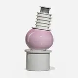 Nilo vase by Ettore Sottsass, 1983, glazed porcelain, sold Feb 2024