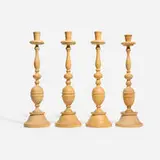 Kalevala Koru, Candlesticks, set of four, c. 1945, turned wood