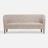 Ludvig Pontoppidan, Three-seat sofa, c. 1950, upholstery, oak
