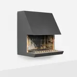 Nils Fagerholt, Cubus No. 1 fireplace, c. 1970, enameled steel, fireproof ceramic tiles