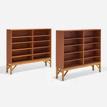Børge Mogensen, Cabinets, pair, c. 1945, teak, oak