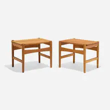 Occasional tables model AT 50, pair by Hans J. Wegner, c. 1970, teak, sold Nov 2025