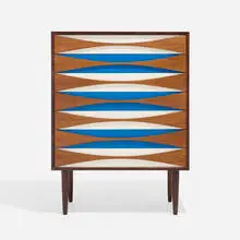 Niels Clausen, Cabinet, c. 1960, rosewood, painted wood