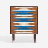 Niels Clausen, Cabinet, c. 1960, rosewood, painted wood