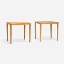 H.W. Klein, Occasional tables, pair, c. 1965, pine