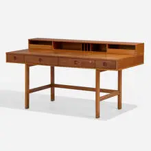Desk by Peter Løvig Nielsen, 1968, oak, sold Nov 2025