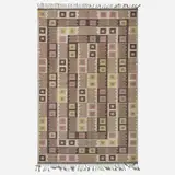 Marta Maas-Fjetterstrom, Nyponblomman flatweave carpet, c. 1950, hand-woven wool