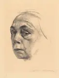Selbstbildnis by Käthe Kollwitz, 1924, Lithografie auf dünnem Japan, sold Mar 2022