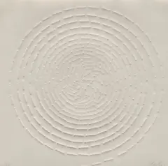 Günther Uecker, Ohne Titel. 1970er-Jahre, Prägedruck auf Velin
