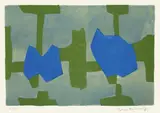 Komposition in Blau und Grün by Serge Poliakoff, 1969, Farblithographie auf Rives-Velin, sold Nov 2010