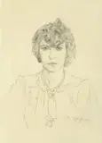 Rudolf Schlichter, Frau mit Halskette - Portrait Speedy