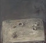 Atelierstilleben by Klaus Fußmann, 1974, Öl auf Leinwand, sold May 2011
