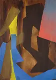 Fritz Winter, Ohne Titel, 1972, Öl auf Papier (Prägestempel: Beryll)