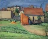 Ludwig Meidner, Blick auf Vorstadthäuser