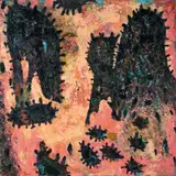 Verknotung im Flimmern by Gunter Damisch, 1992, Öl auf Leinwand, sold Nov 2012