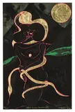 Chris Ofili, Afro Lunar Lovers II, 2005, Giclée and screenprint with embossed gold leaf on paper