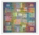 Yaacov Agam, Untitled (Composition), 1975, Lithograph on particleboard