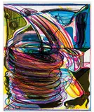 Dieter Roth, Paint Brush Strokes; Blau und Gello (2), Color lithographs on paper
