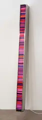 Hans Kotter, Colour Code: Bunt, 2008-2009, Polished stainless steel light box, slide on Plexiglas, LED lights, and remote control